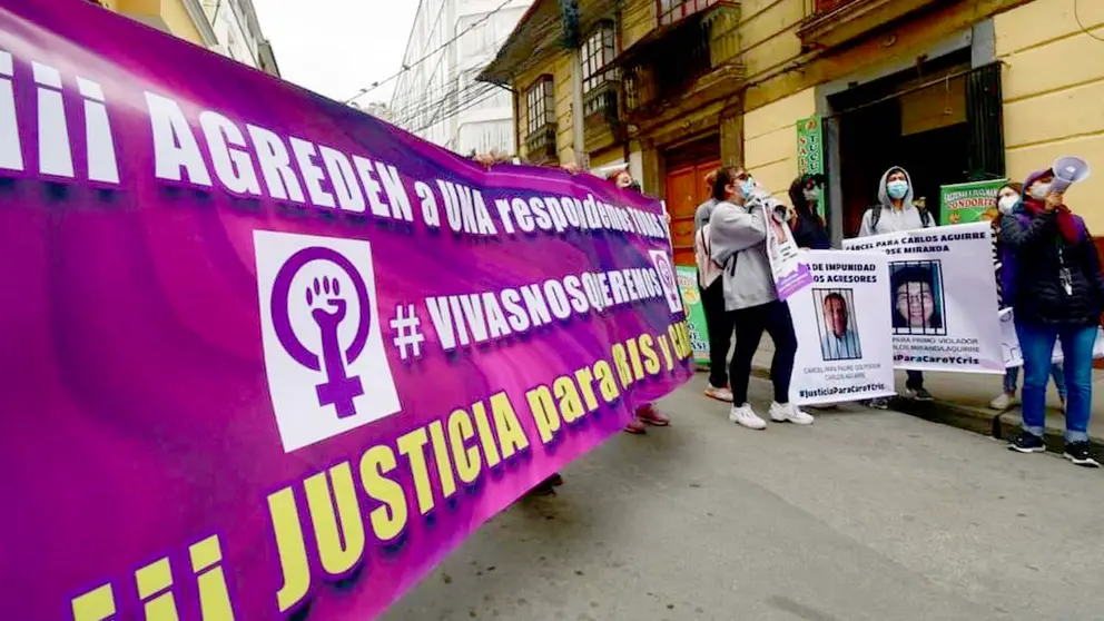 Activistas piden pena para los agresores de las hermanas Aguirre. APG
