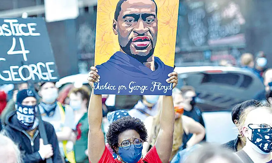 Manifestantes que piden justicia por la muerte de  George Floyd. EFE