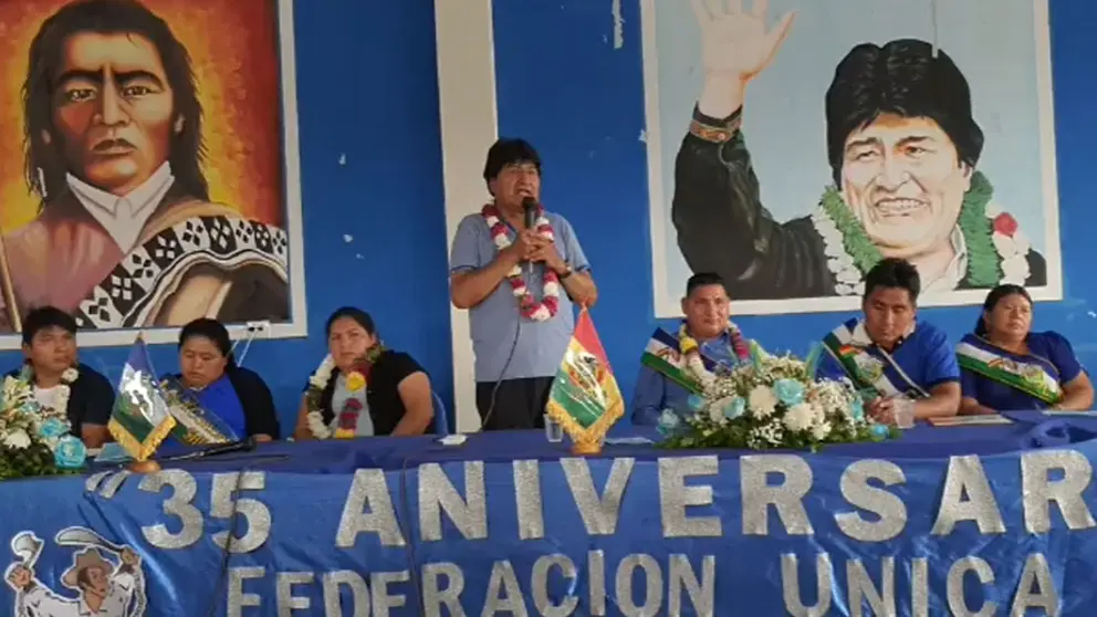 Evo Morales se pronunci&oacute; en un acto en Chapare. Foto: RKC