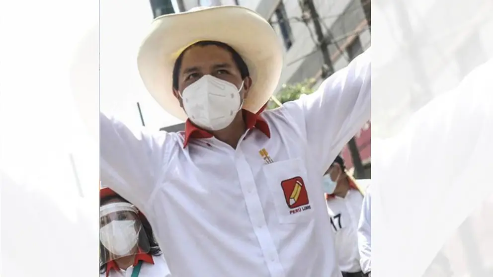 El candidato a la presidencia de Perú, Pedro Castillo, favorecido con el voto popular. EFE