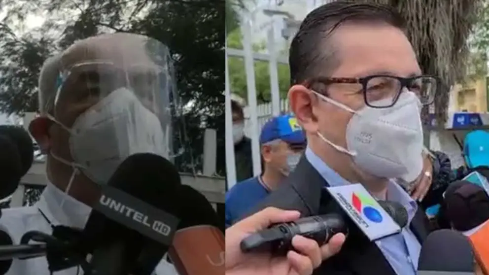 Los exministros Jos&eacute; Luis Parada y Oscar Ortiz. Erbol
