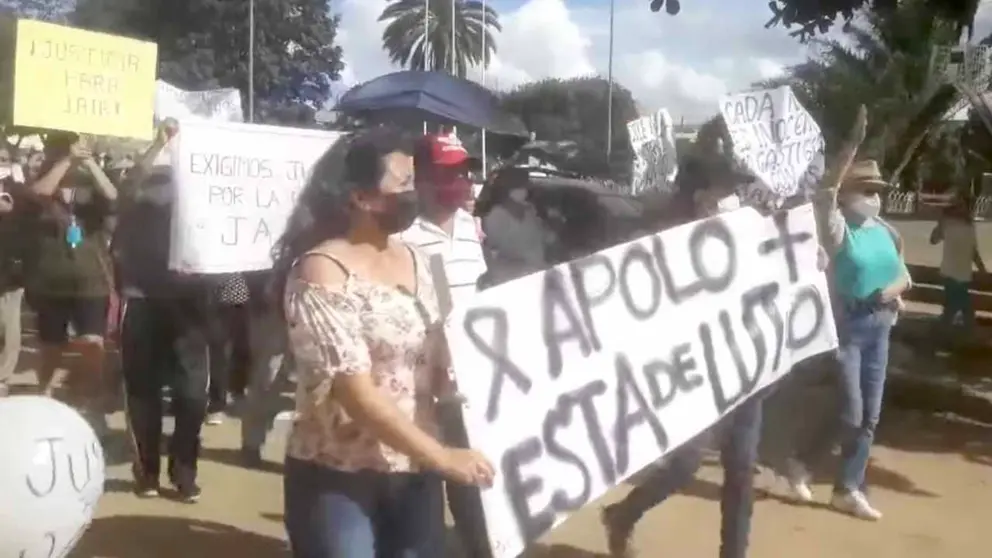 Pobladores de Apolo salen en marcha exigiendo justicia por la muerte de Jair. Radio Inmaculada Concepción FM 90.1 Apolo