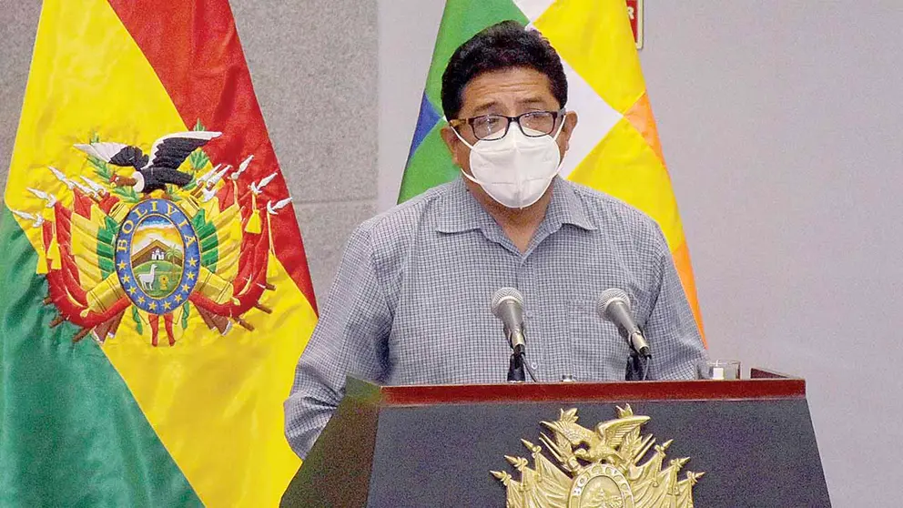 La posesión del ministro de Desarrollo Rural y Tierras, Remmy Gonzáles. APG