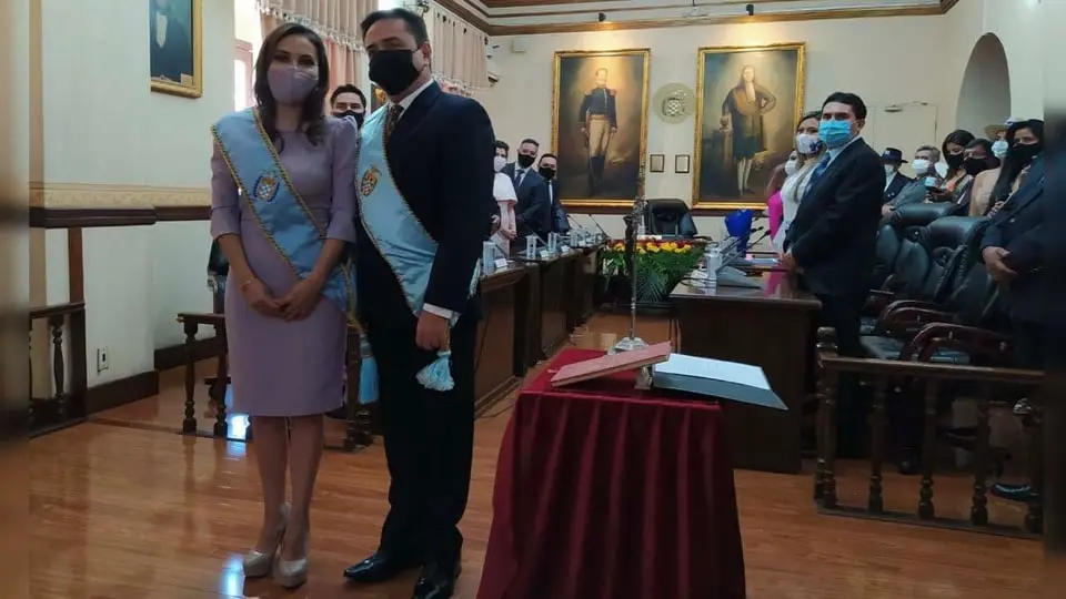 Marilyn Rivera, en el acto de posesi&oacute;n en el Concejo. Dico Sol&iacute;s