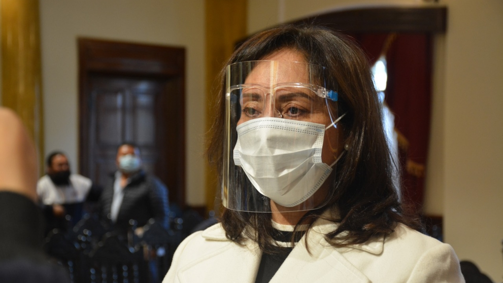 La secretaria departamental de Salud, Daysi Rocabado.