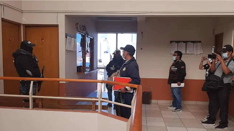 Una imagen del palacio de Justicia de Oruro. FGE