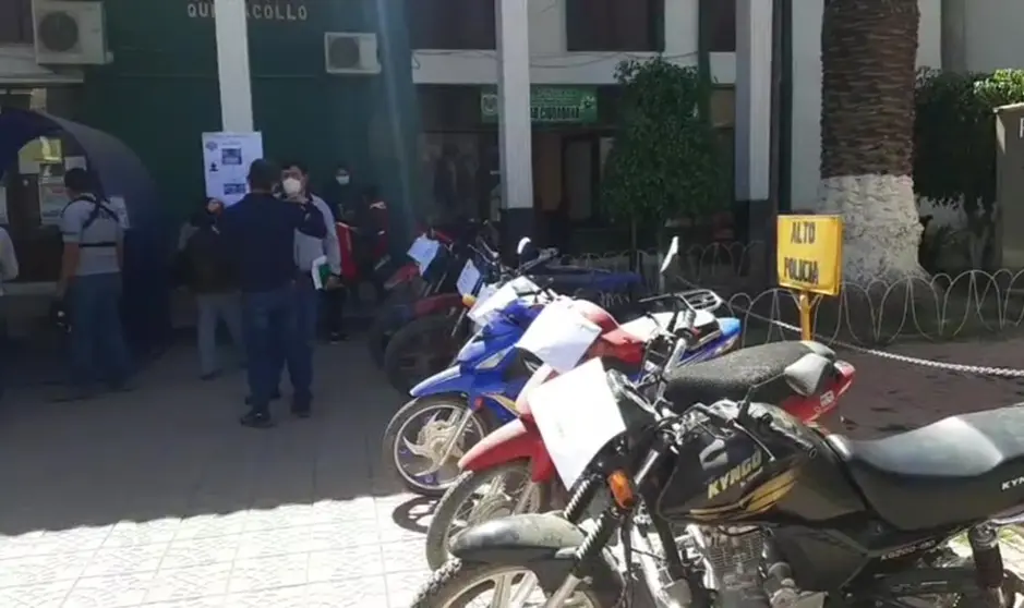 Motos recuperadas en Quillacollo. CAPTURA FRECUENCIA POLICIAL