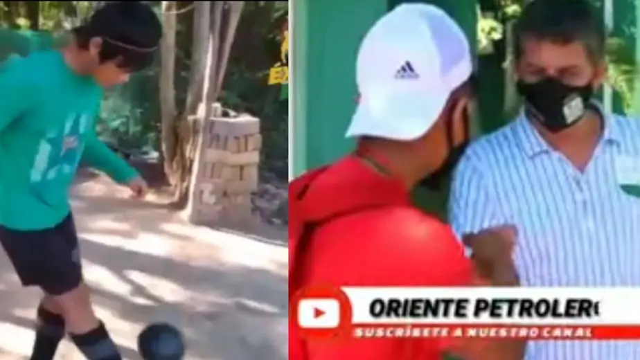 Limber Fidel Yovi&oacute; Surub&iacute;, haciendo t&eacute;cnicas y, luego, llegado a la instituci&oacute;n orientista.