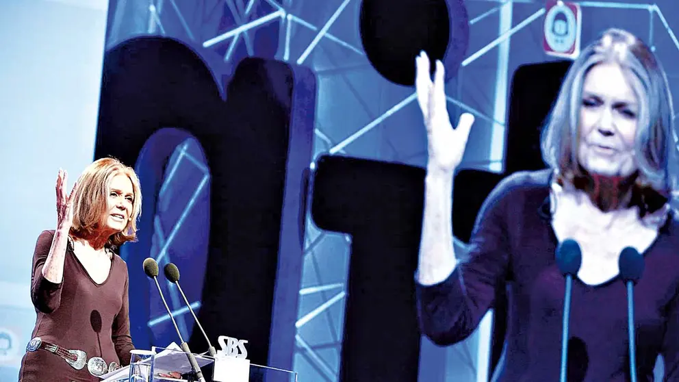 La escritora feminista Gloria Steinem en un foro de Seúl, celebrado en 2011. EFE