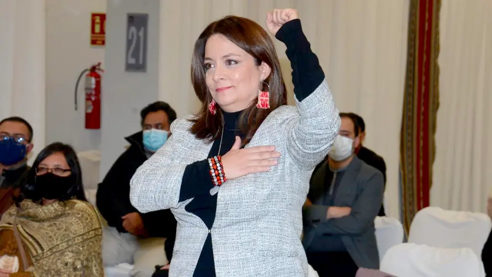 Rocío Molina durante el acto de posesión. ABI