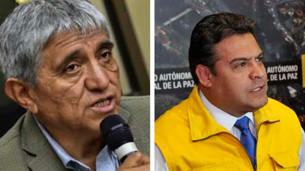 El alcalde de La Paz Iv&aacute;n Arias (i), el exalcalde Luis Revilla. Ox&iacute;geno