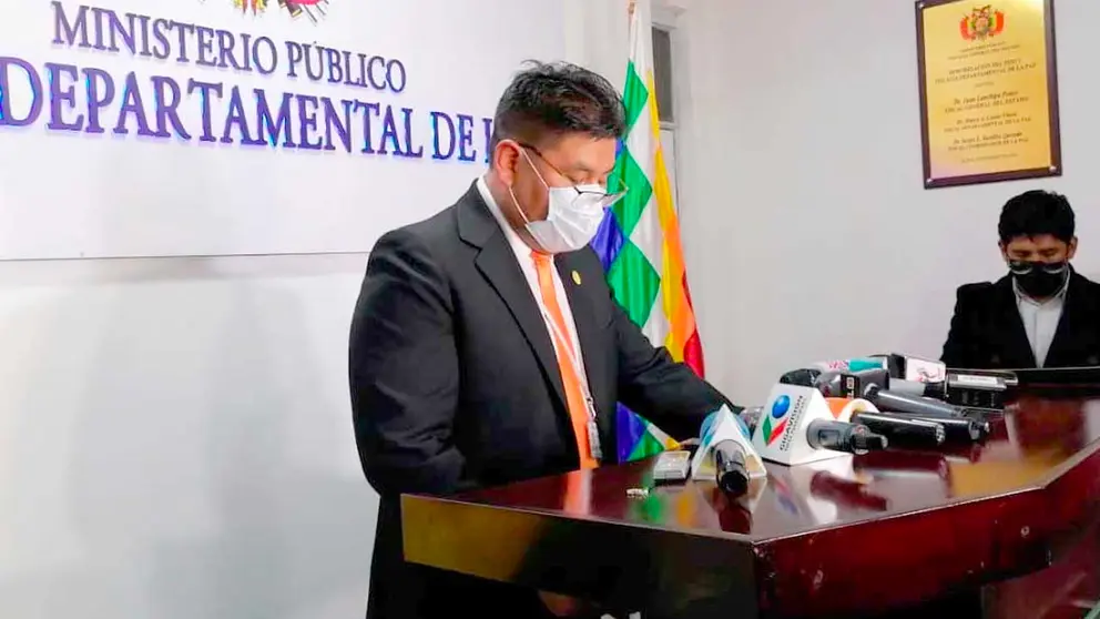 El fiscal Gustavo Balderrama explicó el caso. ERBOL