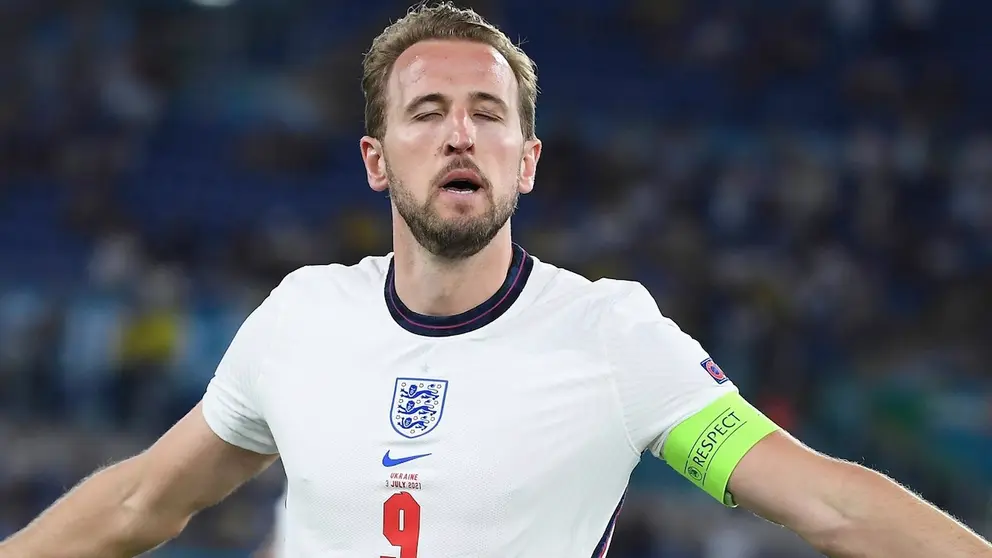Harry Kane, durante la goleada de Inglaterra (4-0) sobre Ucrania por los cuartos de final de la Eurocopa de Naciones. EFE