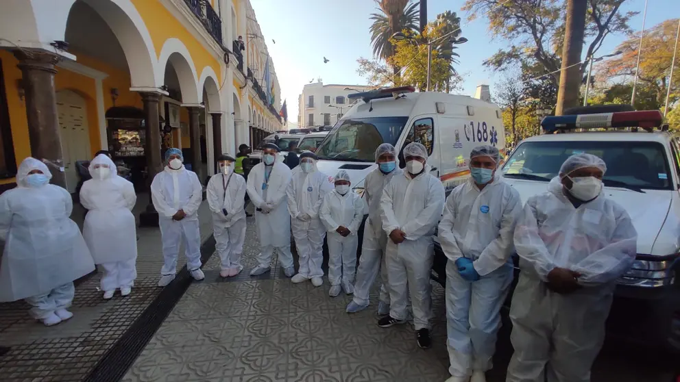 Lanzamiento red de ambulancias para atenci&oacute;n COVID en el eje metropolitano. NO&Eacute; PORTUGAL