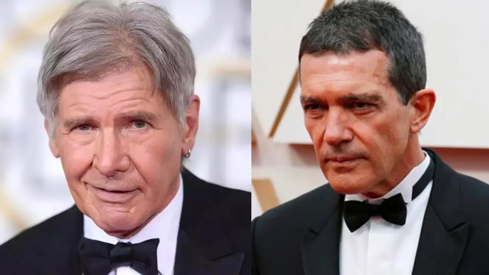 El español Antonio Banderas y Harrison Ford en la quinta entrega de %22Indiana Jones%22. EFE