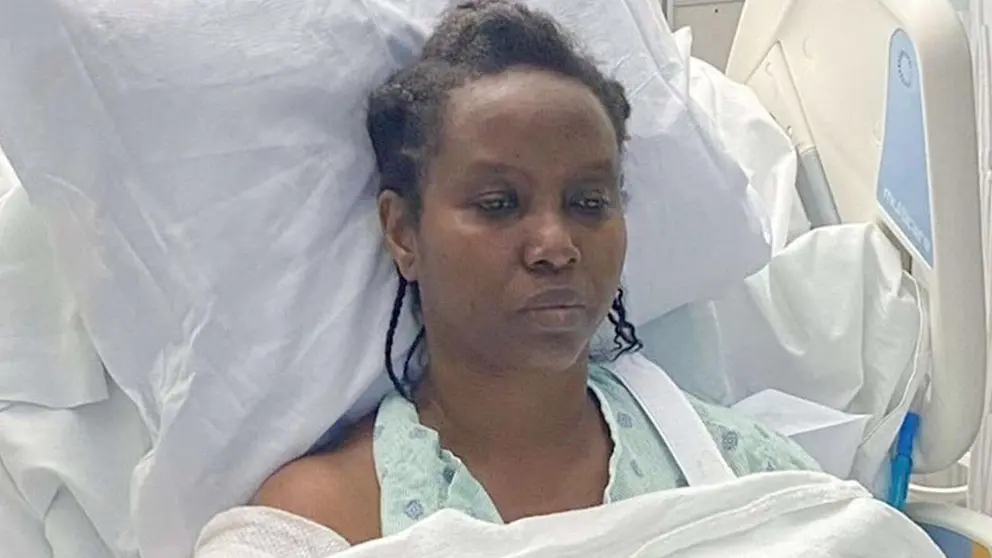 Las primeras fotos de la viuda de Moise en el hospital.    EFE