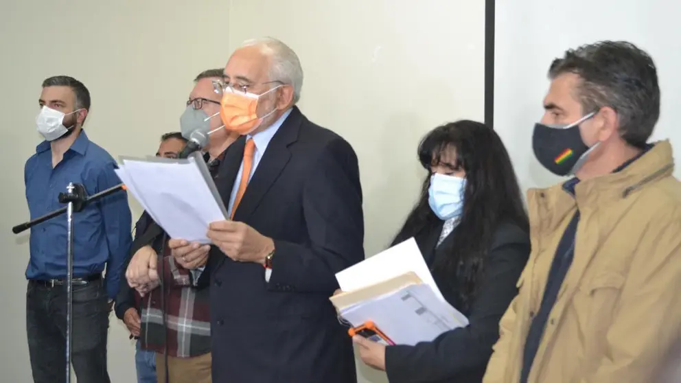 El l&iacute;der de Comunidad Ciudadana Carlos Mesa, durante una conferencia de prensa. CC)