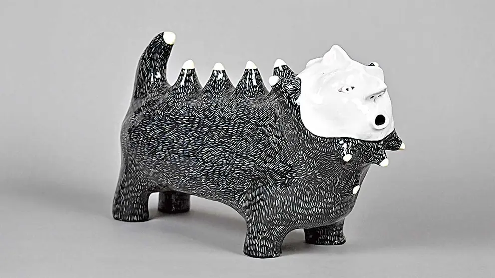Una de las esculturas que son presentadas en la muestra. MARCELO SUAZNABAR