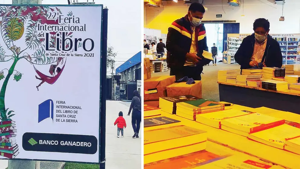 La inauguración de la Feria Internacional del Libro de Santa Cruz, anoche. CDLSC