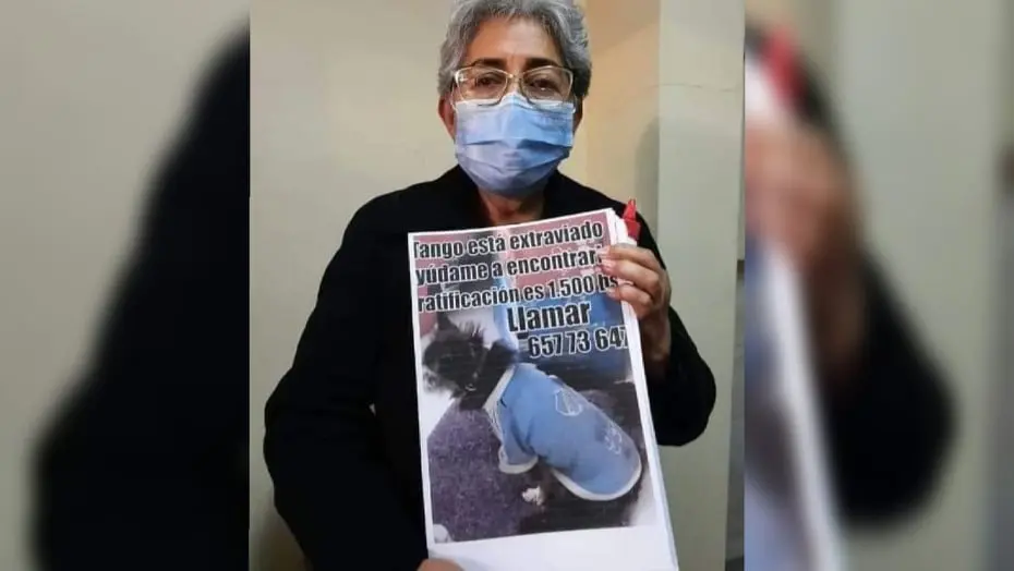 Magaly, con la imagen de Tango. RRSS