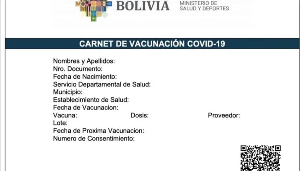 Imagen de un carnet de vacunaci&oacute;n.