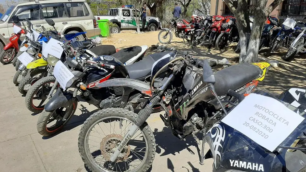 Motocicletas recuperadas por Diprove. ARCHIVO 