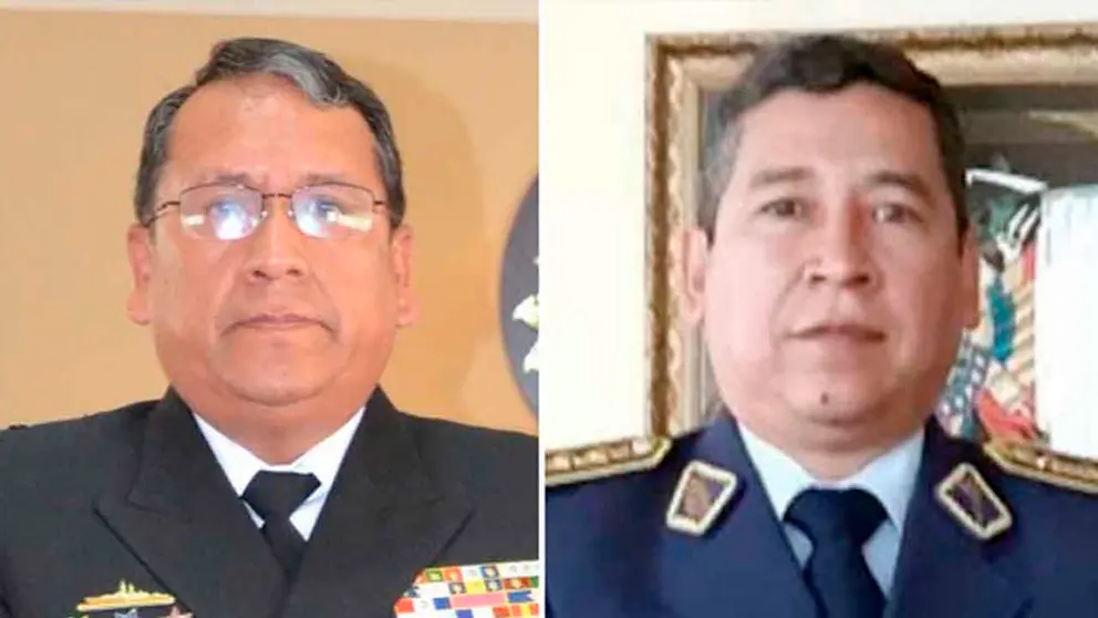 Jorge Terceros y Palmiro Jarjury, exmilitares acusados en el caso "Golpe II". ERBOL