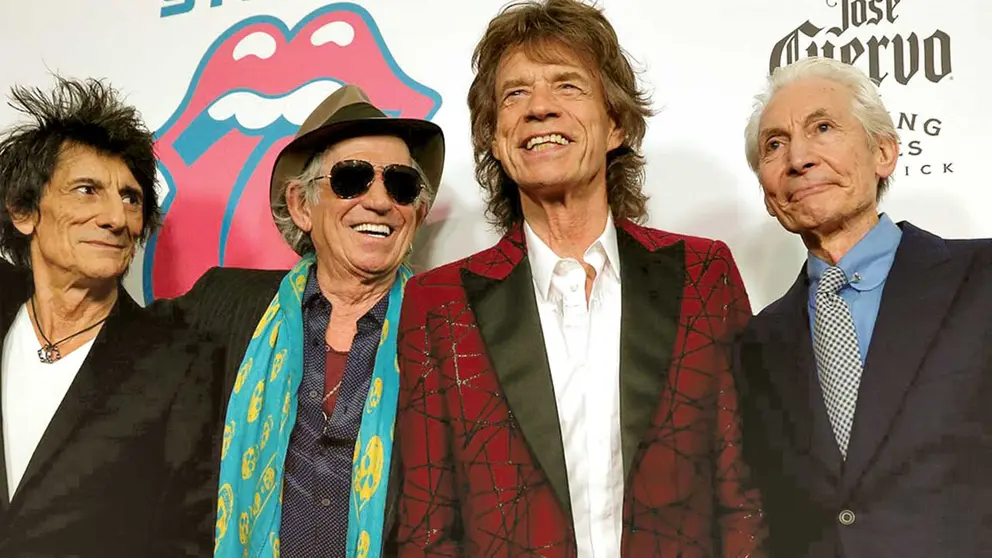 The Rolling Stones, Ronnie Wood, Keith Richards, Mick Jagger y Charlie Watts. VANITY-INFOBAE
