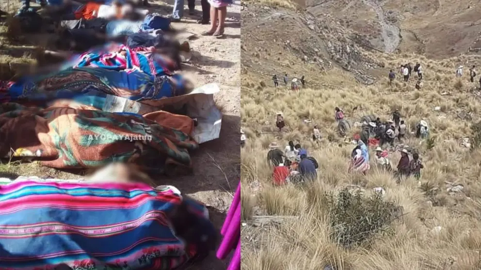 Im&aacute;genes de los cuerpos producto del accidente de tr&aacute;nsito en Morochata. RRSS