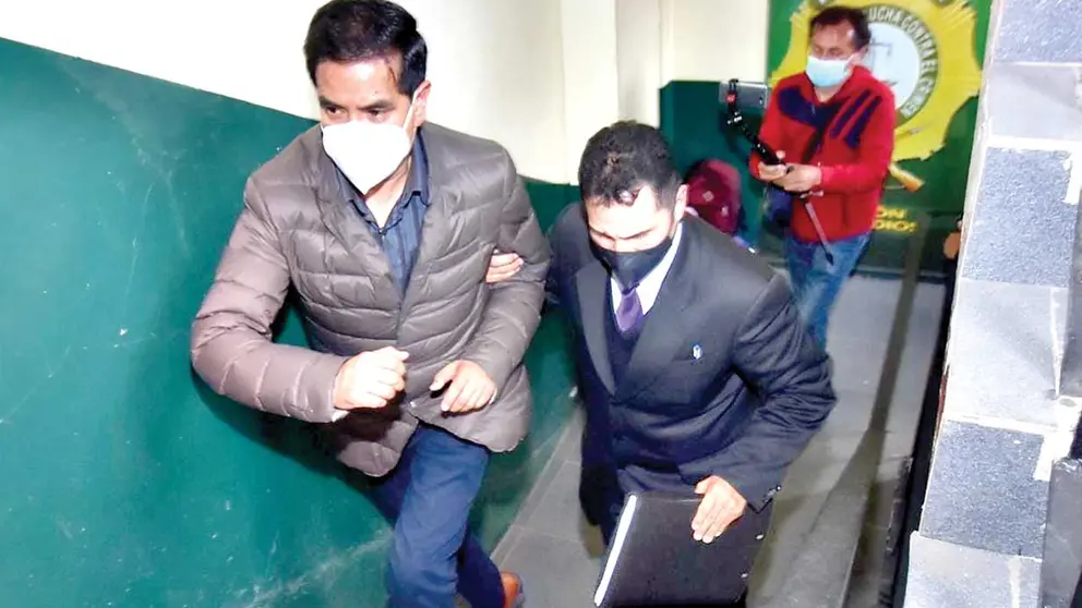 El exjefe policial Rodolfo Montero tras su aprehensión, ayer. APG