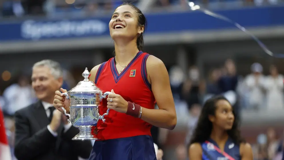 La vencedora de la rama femenina, en el US Open. EFE