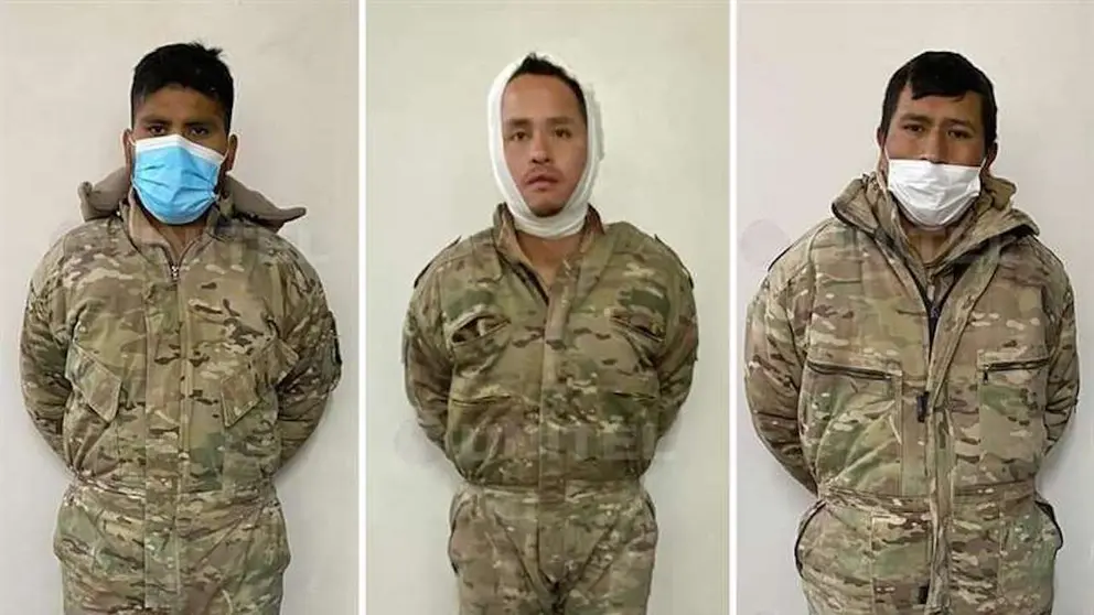Soldados bolivianos detenidos en Chile.