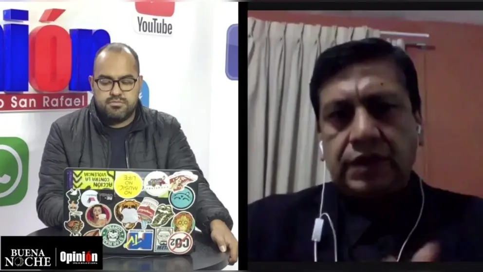 El presidente de la Federaci&oacute;n Sindical de Trabajadores de la Prensa de Cochabamba (FSTPC), David Ovando, en una entrevista con el programa Buena Noche de OPINI&Oacute;N.