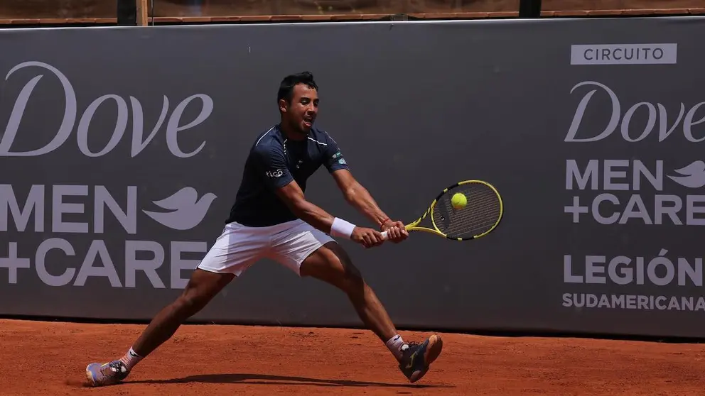 Hugo Dellien, durante una acción de juego. Facebook