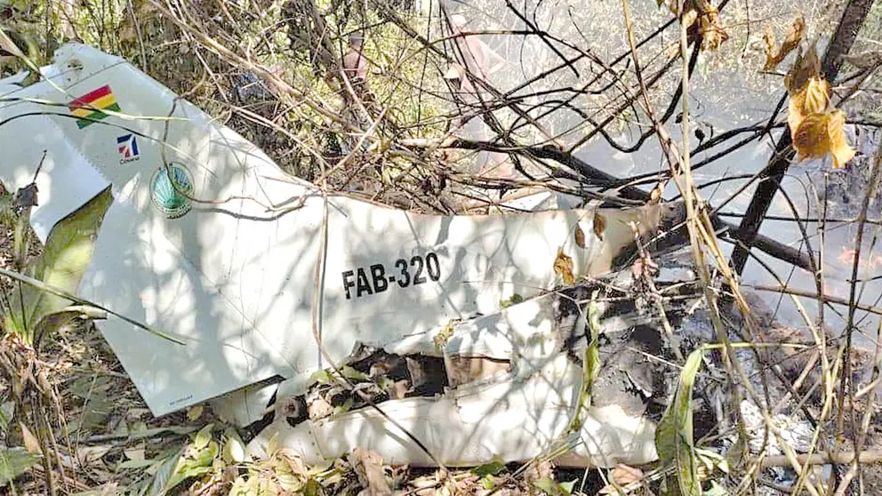 Parte de la aeronave que tuvo el accidente.     CORTESÍA
