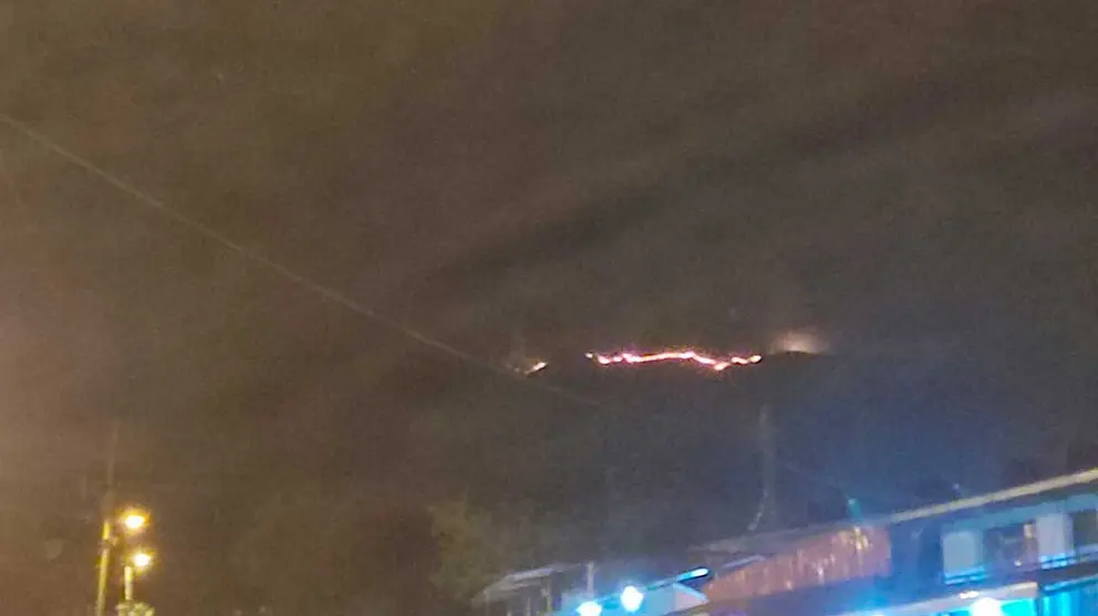 Imagen del incendio. GEOS