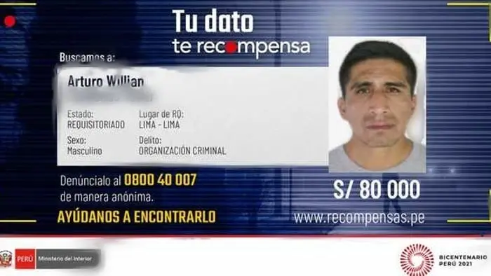 Uno de los buscados por la Justicia incaica. RRSS