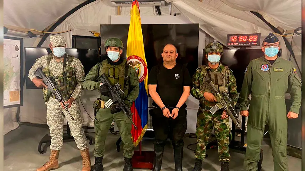 "Otoniel", el narcotraficante m&aacute;s buscado de Colombia, termina su carrera. EFE