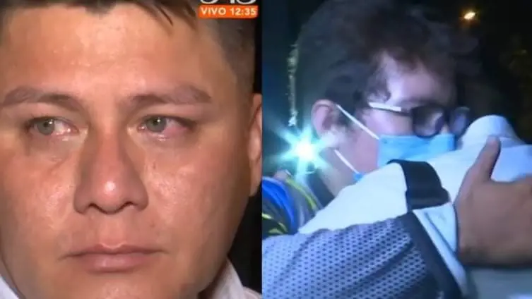 Algunos de los periodistas que fueron secuestrados por avasalladores en Guarayos. Captura Red Uno