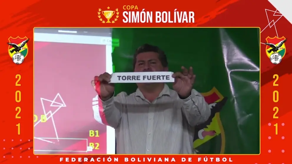 Una imagen del sorteo anterior de los cuartos de final de la Copa Simón Bolívar. Captura de video FBF