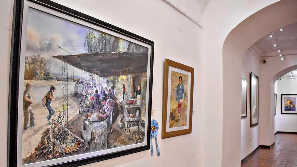 La obra &ldquo;Patrimonio Cochabamba&rdquo;, ganadora del primer premio en esta versión del Salón Municipal de Verano. DICO SOLÍS
