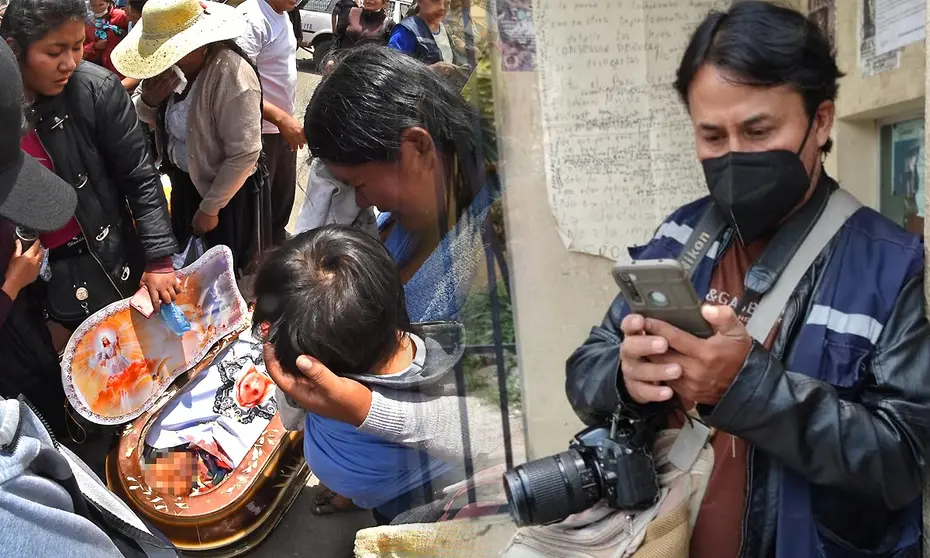 El fotoperiodista de OPINI&Oacute;N Dico Sol&iacute;s, durante el trabajo period&iacute;stico.