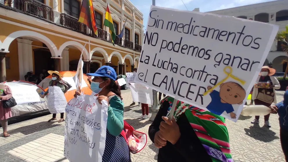 Padres de familia marchan pidiendo medicamentos para sus hijos con c&aacute;ncer. NO&Eacute; PORTUGAL.