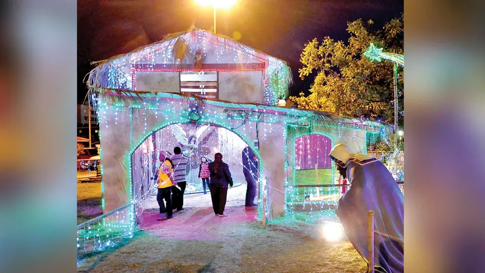 Un pesebre gigante montado por COBOCE en una versión pasada de Navidad. ARCHIVO