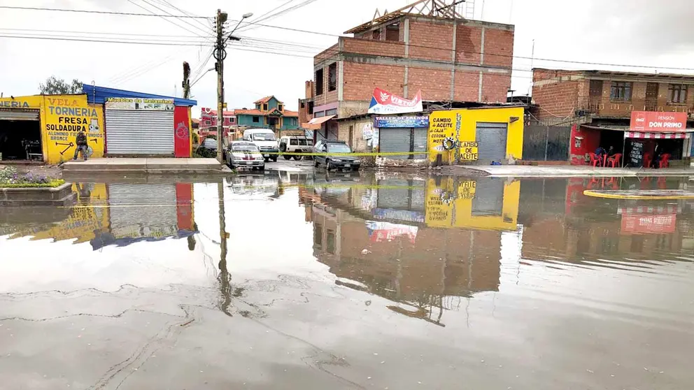Las anegaciones en el sur de la ciudad, debido al rebalse del rio Tamborada. MIGUEL ROJAS