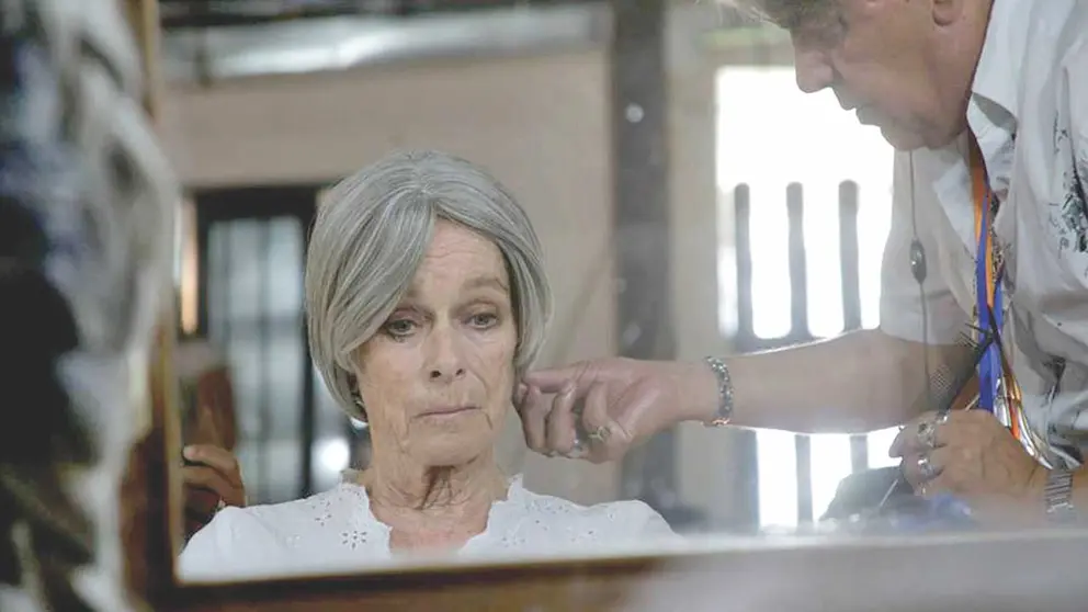 La actriz Geraldine Chaplin durante la filmación de &lsquo;98 segundos sin sombra&rsquo;. YVETTE PAZ SOLDÁN