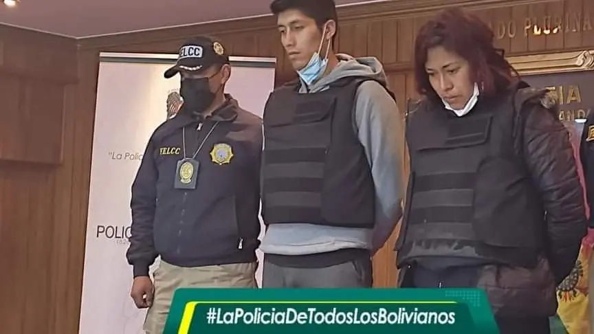 Los presuntos implicados en la red de trata y pornograf&iacute;a. POLIC&Iacute;A BOLIVIANA