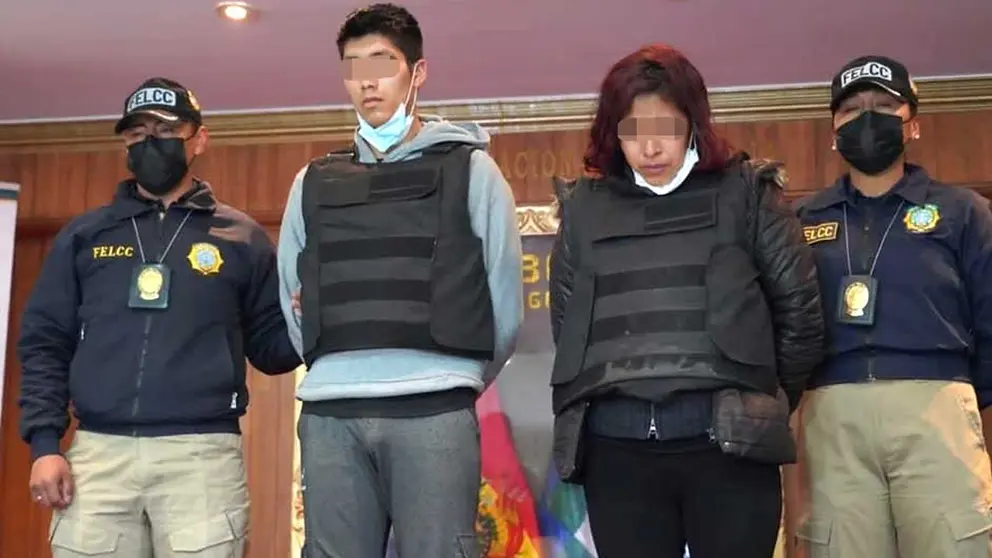 Policía presenta a implicados en red de trata, proxenetismo y pornografía. MINISTERIO DE GOBIERNO