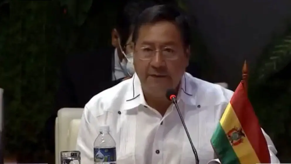 Luis Arce, presidente de Bolivia, en Cuba. RRSS