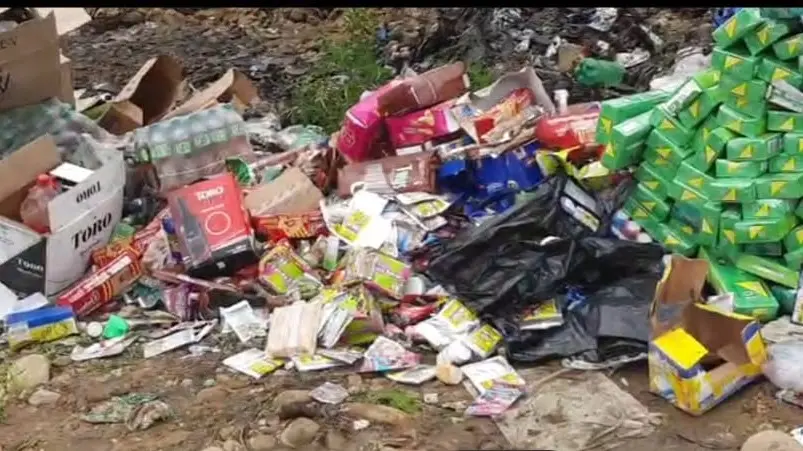 La destrucci&oacute;n de los productos decomisados en Shinahota. RKC